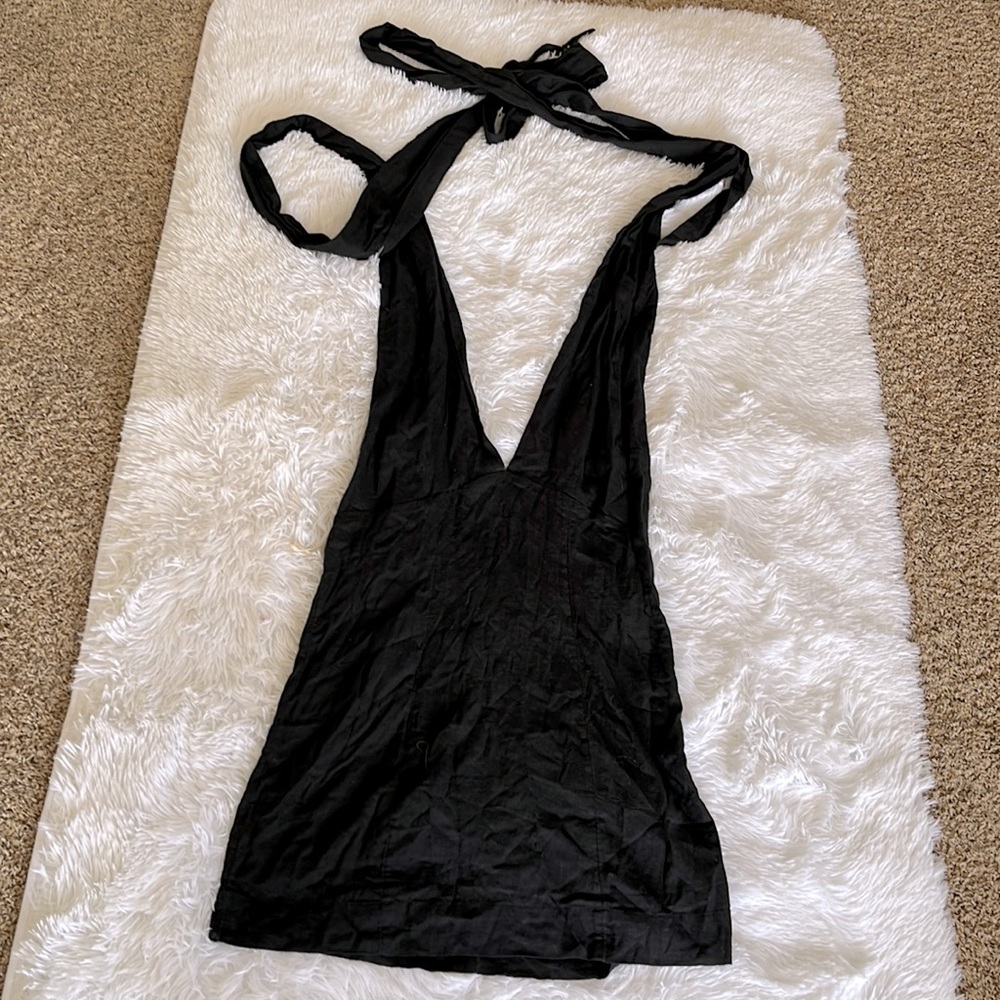 Free People Black Halter Dress